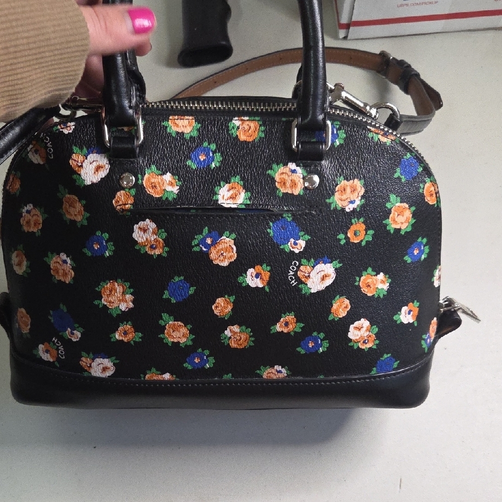 Coach Black Floral Crossbody Bag - Picture 6 of 7